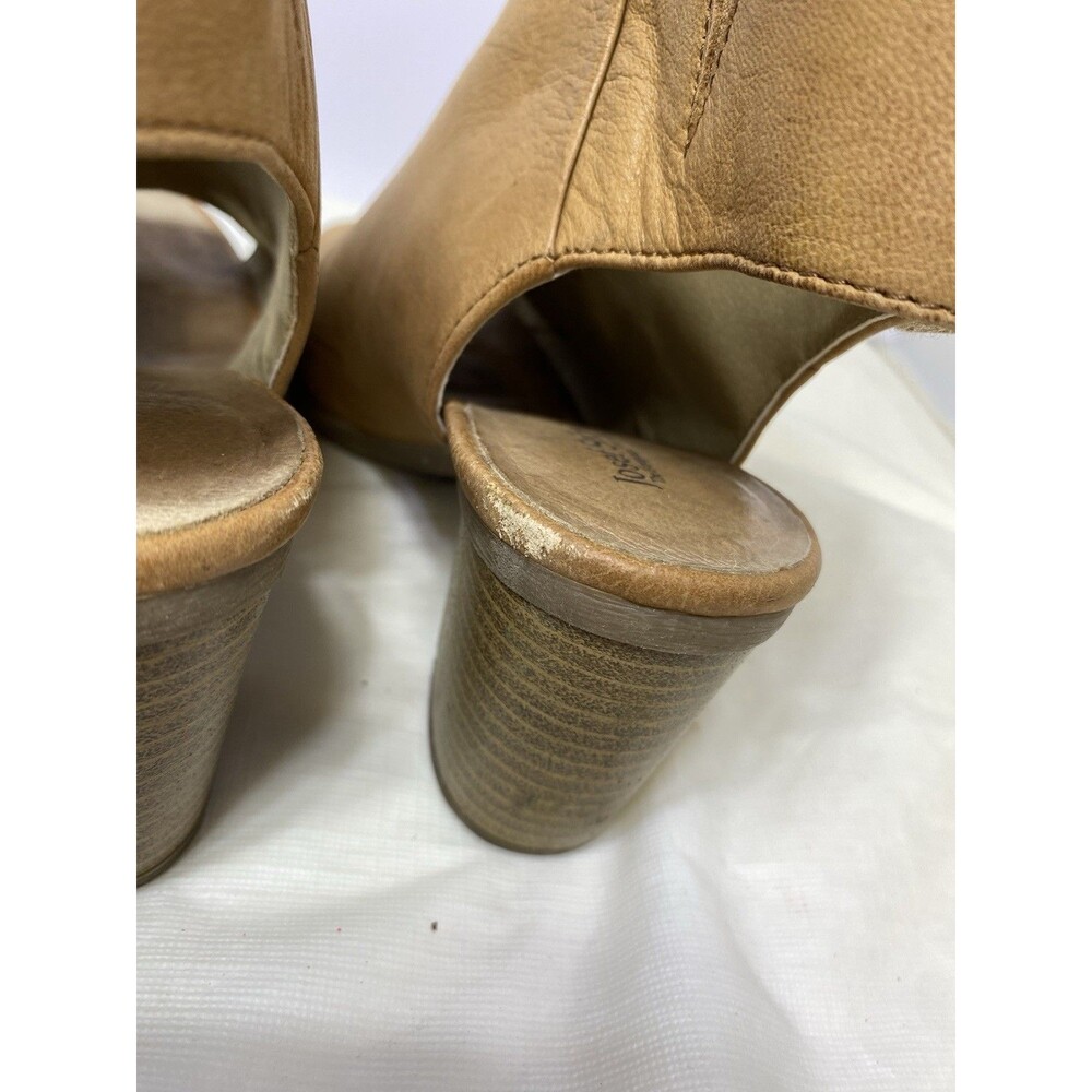 JOSEF SEIBEL Bonnie Leather Peep-Toe Bootie Sandal (36) 5 M Brown Block Boho - Picture 8 of 12
